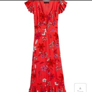 NWT Button-front Floral Midi Dress